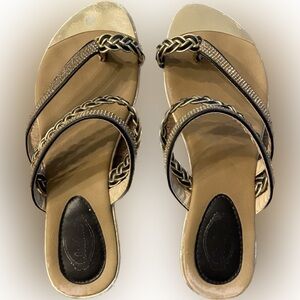 ITALINA - Braided Rhinestone Toe ring sandals from boutique in Las Vegas Size 8